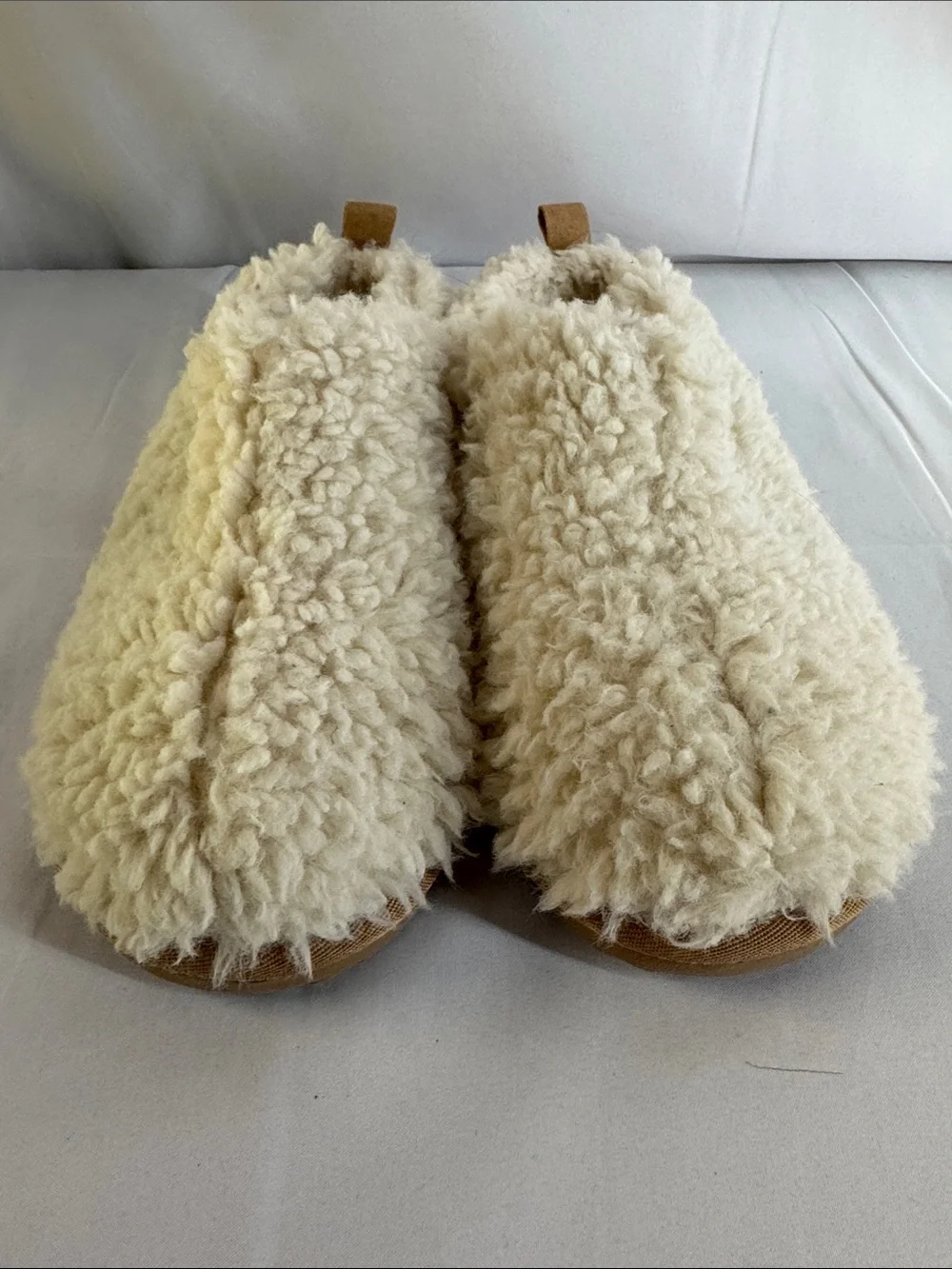 Kids Cream Sherpa Slip-On Slippers